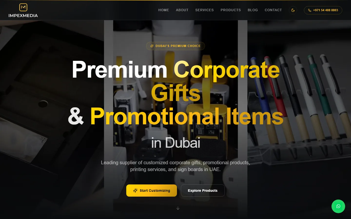 The Impex Media UAE homepage